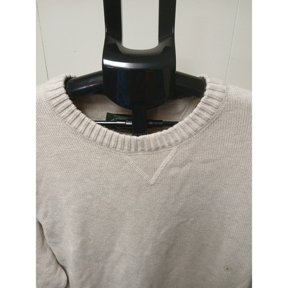 Lot Of 2 Eddie Bauer Sweaters Men Large Pullover Heavy Outdoor Warm Cream Blue - Picture 7 of 13